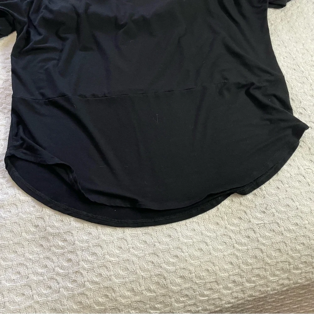 LOFT Black Ruffle Sleeve Blouse~ Size‎ Small  Evening out  or Elegant Casual